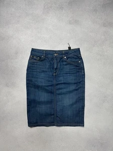 Dolce & Gabbana DG Vintage Y2K Falda Midi Denim Azul Talla 26/M Bolsillo Logo - Imagen 1 de 19