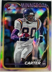 2024 Topps Chrome Football Cris Carter Refractor Minnesota Vikings - Bild 1 von 2