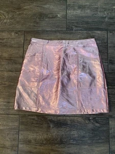 Art Class Girls' XL 14 Pink Metallic Faux Leather Mini Skirt Barbiecore - Picture 1 of 10