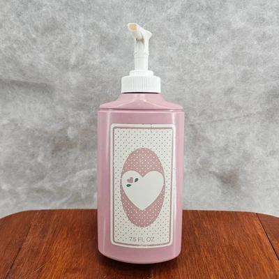 Softsoap Liquid Pump Soap Dispenser Pink Heart 7.5fl oz Vtg Empty Bottle 1986 - Image 1 of 4