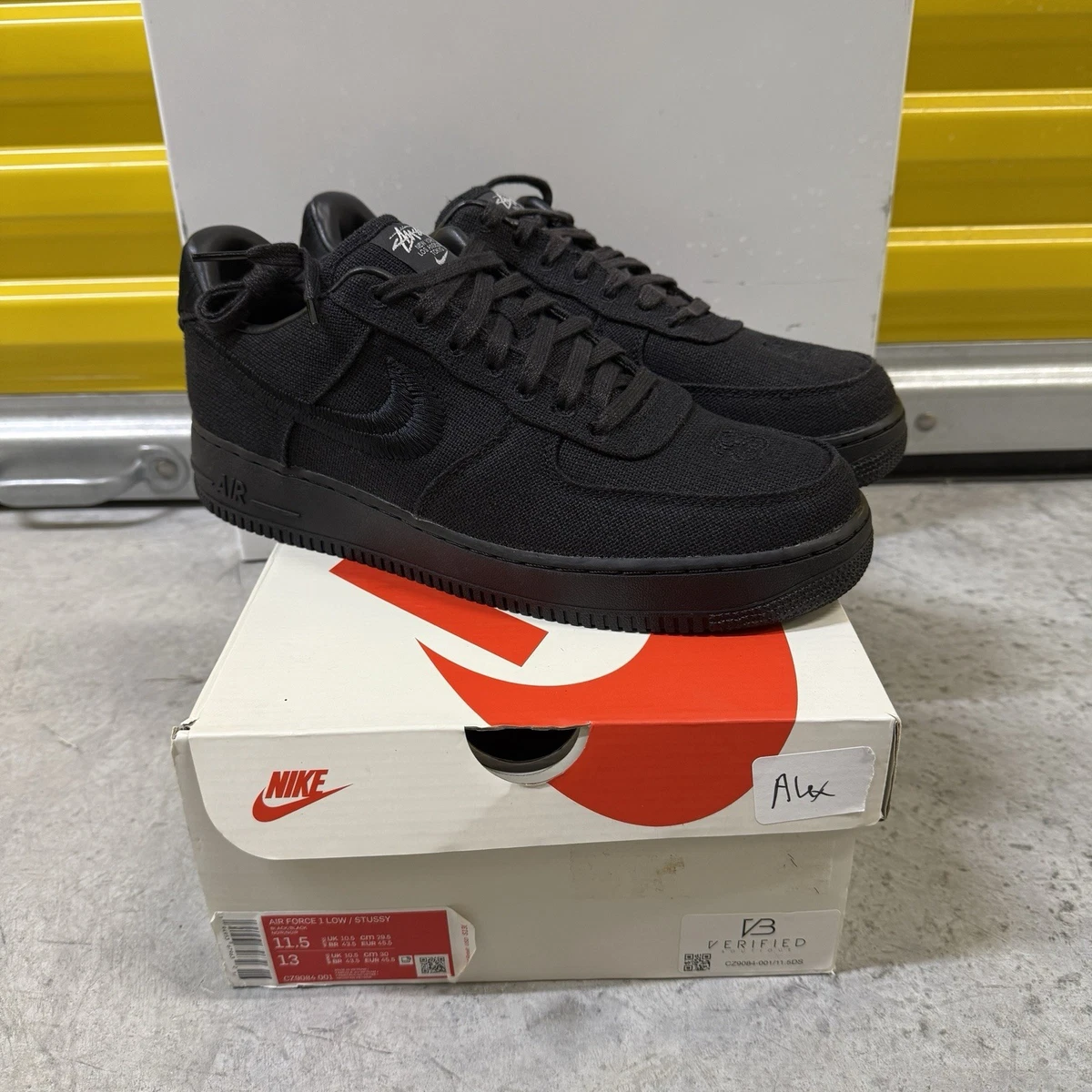 Nike Air Force 1 Low Stussy Black for Sale | Authenticity