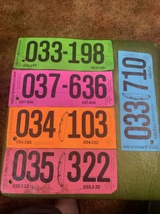 1984-1988 Wisconsin Resident Archery Deer Back Tags Hunting Licenses Bow Hunting - Picture 1 of 13