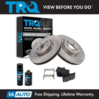 Front Ceramic Brake Pad & Rotor Kit for Lexus GS300 GS350 IS300 RC350 w/Fluids - Image 1 of 4