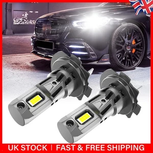 2X AUXITO H7 LED Headlight Bulb Kit High Low Beam 6500K Super White 40000LM UK - Picture 1 of 13