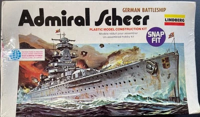 Lindberg Admiral Scheer German Battleship 841 1/800? Model Kit ‘Sullys Hobbies’ - Image 1 of 4