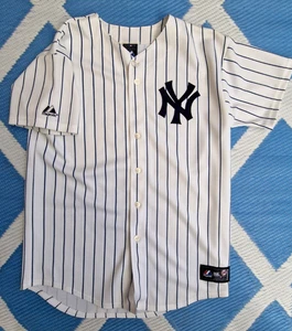 Camiseta vintage 'Majestic New York Yankees' blanca/azul hecha en EE. UU. talla XL *** - Imagen 1 de 8