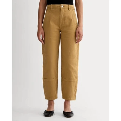 Pantalón Everlane The Utility Barrel tiro alto pierna cónica roble marrón dorado talla 2  Foto 1 de 4