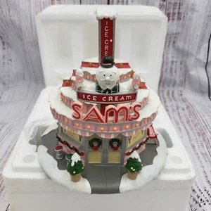 HAWTHORNE RUDOLPH'S CHRISTMAS TOWN SANTA SAM'S ICE CREAM SHOP NORTH POLE VILLAGE - Picture 1 of 10