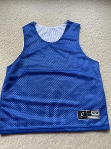 Champro Youth S/M Blue White Reversible Practice Pinnie Jersey - Picture 1 of 5