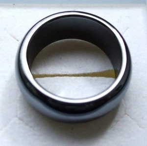 Hämatit Ring, Blutstein Gr. 21 , 9 mm Edelstein, Heilstein, Schmuck - Bild 1 von 2