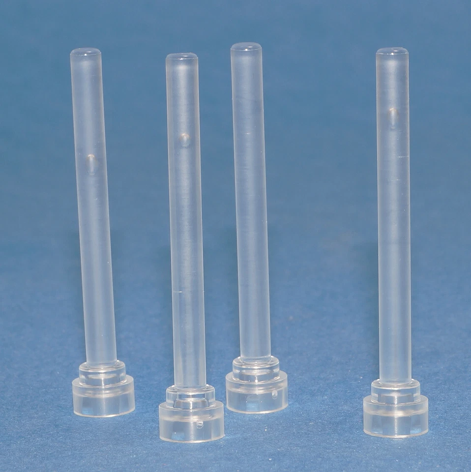 LEGO - 4 Antennen Fahnenmasten 1x4 tranparent klar mit flacher Spitze  3957b NEU - Bild 1 von 1