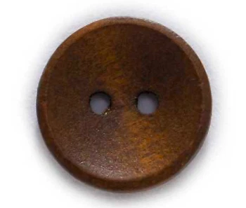 HANDARBEIT-LIEBLINGSLADEN 15 Holzknöpfe dunkelbraun 23mm rund Zweilochknöpfe Knöpfe aus Holz nähen braun