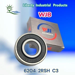 WJB 6204-2RSH C3 Deep Groove Ball Bearing 20x47x14 By Premium Bearing Source - Picture 1 of 8