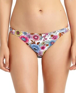 California Waves Juniors Large Floral-Print Hardware-Side Bikini Bottoms 1150 - Picture 1 of 7