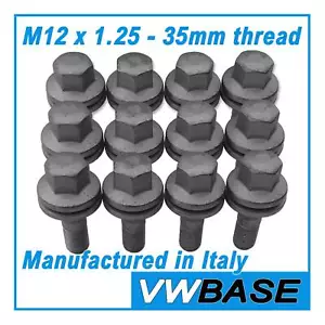 Peugeot 407 Radschrauben Muttern M12 x 1,25 35mm Flachsitz OE Stehbolzen x 12 - Bild 1 von 7