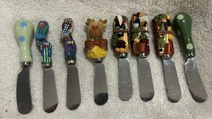 Set di 8 coltelli spargiforma formaggio vintage magazzino Boston diversi stili precogni - Foto 1 di 4