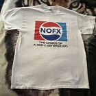 NOFX White Shirt Hep C Choice New Generation Pepsi Logo Mens L Fat Mike Punk Oi