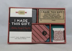 I Made This Gift 16 Geschenkanhänger für handgemachte Geschenke Pier 1 Import Stempelset - Bild 1 von 8