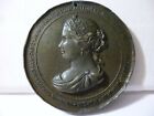 Isabelle II Espagne Rare Médaille 1862 Gallardo Graveur Bronze 51mm Patine Sombre 56g 