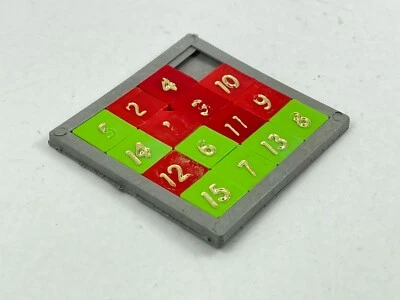 Vintage Hong Kong Slide Puzzle 1 thru 15 Colored Portable Travel Hands On Fun - Image 1 of 3