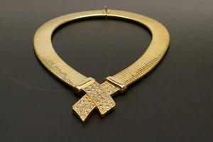 80er80s Vtg signed signiert AU Fashion Design Collier necklace Strass rhinestone - Bild 1 von 8