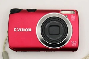 Canon PowerShot A3300 IS 16MP Red – 5x Zoom, HD Video, Tested, Works Great! - Picture 1 of 23