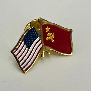 Mütze Kappe Anstecknadel USA amerikanische UdSSR Freundschaft Flagge Fahrrad Motorrad - Bild 1 von 3