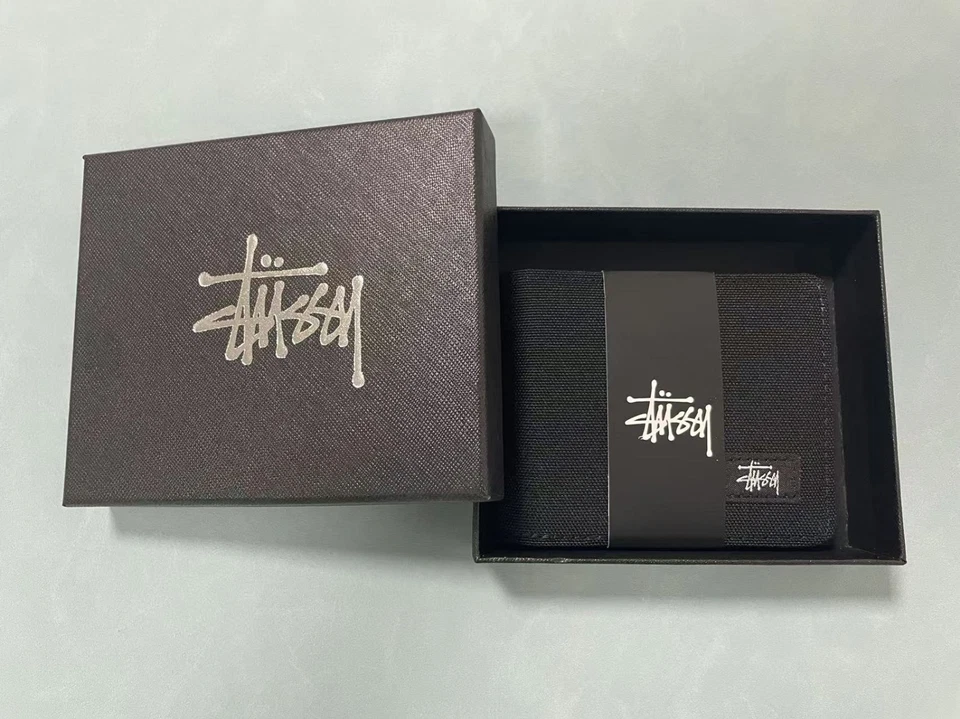 Nuevo Hombres Stussy Hombres Swag Cartera Negro Envío Gratis Foto 1 de 4