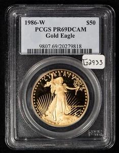 1986-W G$50 1 oz Gold American Eagle Proof - PCGS PR 69 DCAM - SKU-G2933 - Picture 1 of 6
