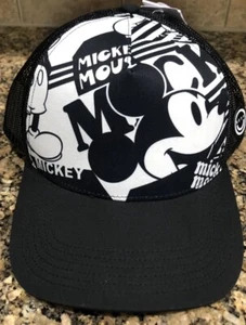 SOMBRERO DE CAMIONERO AJUSTABLE PARA HOMBRE NEFF DISNEY MICKEY MOUSE GORRA NEGRA SNAPBACK - Imagen 1 de 24