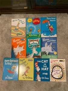 Lot 10 LARGE ALL Written and Illustrated by Dr. SEUSS 11 1/4+ x 8 1/4+ HC - Picture 1 of 3