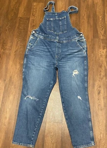 Old Navy O G Straight Fit Denim Overalls Women Size 18 - Picture 1 of 11