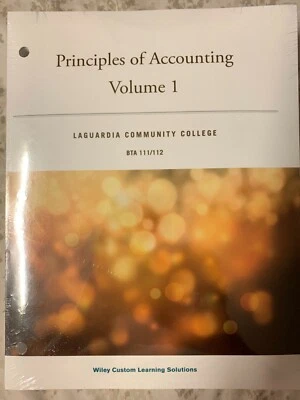 Principles of Accounting Vol.1 for CUNY Laguardia Community College  - Image 1 of 2