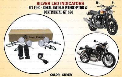 Royal Enfield Interceptor & Gt 650 "Silver LED Indicators" - Immagine 1 di 4