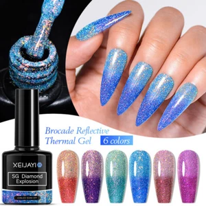 SG Diamond Explosion Nail Polish Glitter Gel Reflective Varnish Nail Lacquer Art - Picture 1 of 22