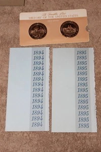 Franklin Mint bronce macizo medallones historia Estados Unidos 1894 y 1895 - NUEVO, completo - Imagen 1 de 5
