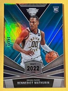 2022 CHRONICLES ROOKIE BENNEDICT MATHURIN TITANIUM SSP #14/22 INDIANA PACERS RC - Picture 1 of 2