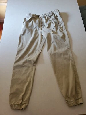 Mens Small Khaki  Cotton Chino Joggers Pants - Image 1 of 4