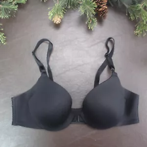 Warners Bra 34A Black Padded Underwire Adjustable Clasp Back - Picture 1 of 11