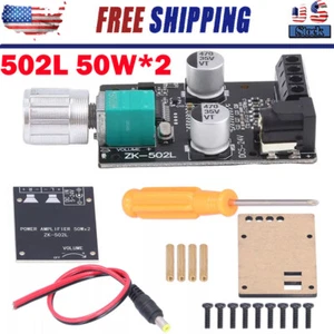 ZK-502L 50W*2 MINI 5.0 Bluetooth Amplifier Board Wireless Audio Digital Power US - Picture 1 of 18