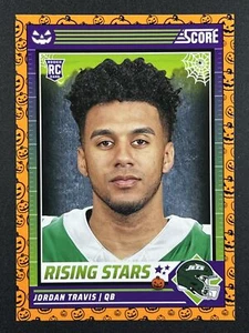 JORDAN TRAVIS RC 2024 Score-A-Treat #31 Rising Stars Orange Pumpkins Jets - Picture 1 of 2