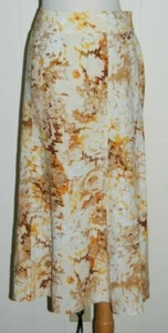 Kasper Linen Rayon Multi Color Abstract Print A-Line Skirt 10 - Picture 1 of 3