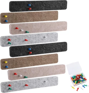 Ctosree 16 Pcs Felt Pin Board Bar Strips Cork Bulletin Board Decor for Wall Mini - Picture 1 of 12