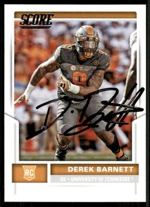 2017 Tennessee Volulnteers DEREK BARNETT Signed Card autograph auto EAGLES - Picture 1 of 1