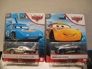 MATTEL PIXAR CARS 1:55 SILVER COLLECTION AKA THE KING & DINOCO CRUZ RAMIREZ - Picture 1 of 2