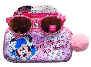 MINNIE MOUSE DISNEY JUNIOR 100% UV Impact Resistant Sunglasses & Soft Case Set - Picture 1 of 3
