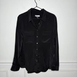 Camisa Equipment Essential de seda en negro grande para mujer - Imagen 1 de 8
