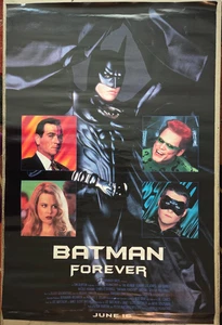 Batman Forever Wall Poster/Val Kilmer/tommy Lee Jones/Jim Carrey/Nicole Kidman - Picture 1 of 4