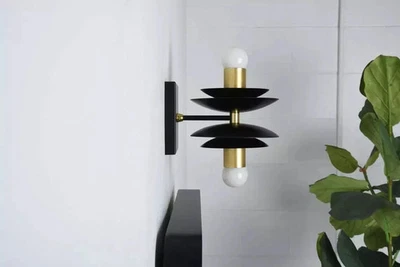 Wall Sconce Mid Century Modern Style Wall Fixture Metal Brass wall Light Lamp - Image 1 of 4
