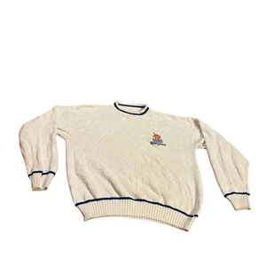 Vintage 1992 NBA All-Star Weekend Orlando Crewneck Sweater Textured Knit - Picture 1 of 10